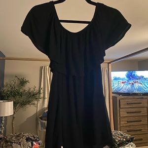 Black off the shoulder blouse